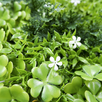 Dustproof Artificial Leaf Grass Wall Foliage Panels 40mm For Decoration