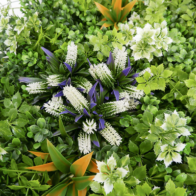 Decorative Plastic Artificial Green Walls Panel Hedge High Simulation Leave For Home