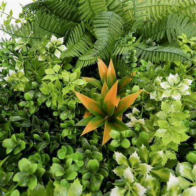 Decorative Plastic Artificial Green Walls Panel Hedge High Simulation Leave For Home