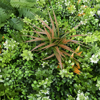 Decorative Plastic Artificial Green Walls Panel Hedge High Simulation Leave For Home