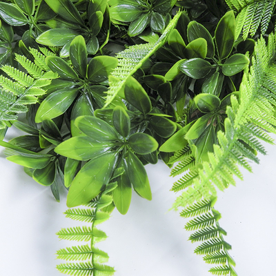 3D Mixed Artificial Bushes Greenery Wall Plastic Faux Flowers Grass Panel