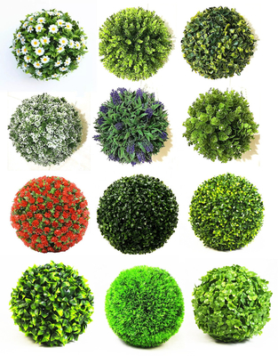 Backyard Boxwood Artificial Plant Balls , Artificial Hanging Flower Balls