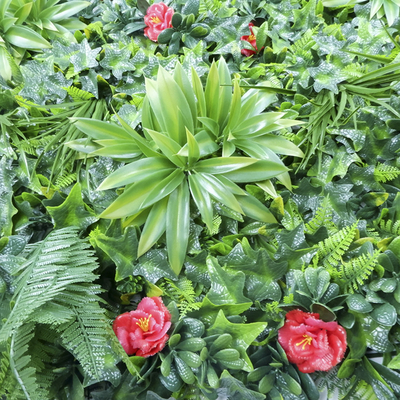 Vertical Garden Artificial Green Walls Plant Panel Plastic Greenery Hedge For Indoor