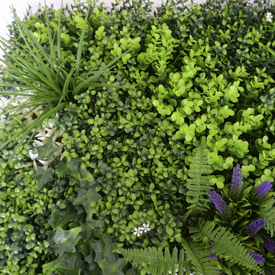 Anti UV Plastic Artificial Green Walls Hedge Boxwood Panels Plant Vertical For Decoration
