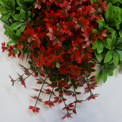 Customized Decorative Artificial Green Walls Plant Panel 20mm Plastic Foliage For Hedge